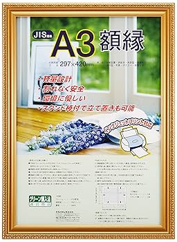 Amazon | ナカバヤシ 木製軽量額縁 金ケシ A3(JIS規格) フ-KWP